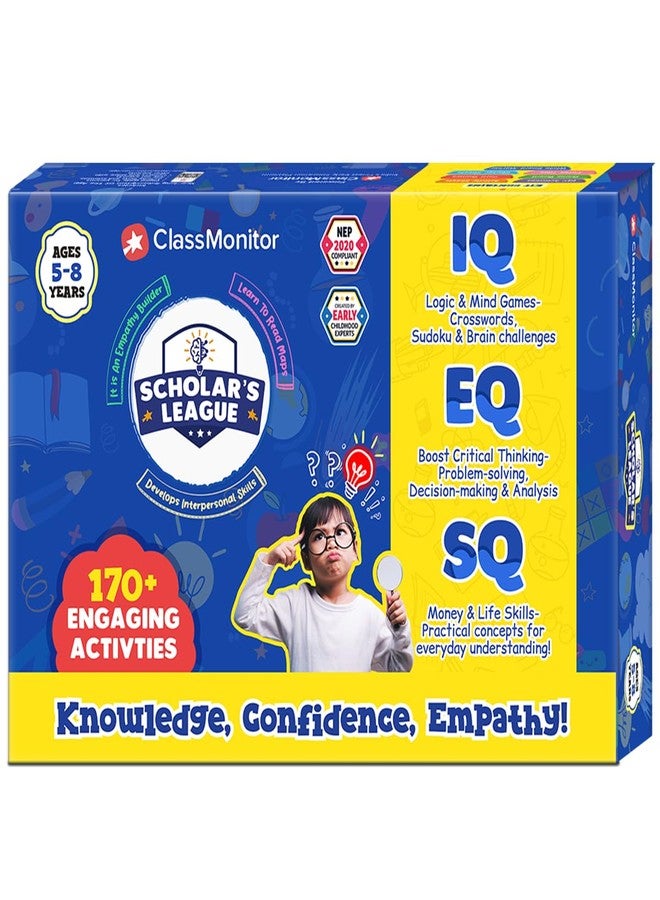 ClassMonitor IQ Development Kit for 6-8 Year Old Kids | 180+ Activity & Worksheets for Senior KG | Includes Activities for Enhancing IQ, SQ & EQ| Crafted by Psychologists and Educational Pioneers - Image 1